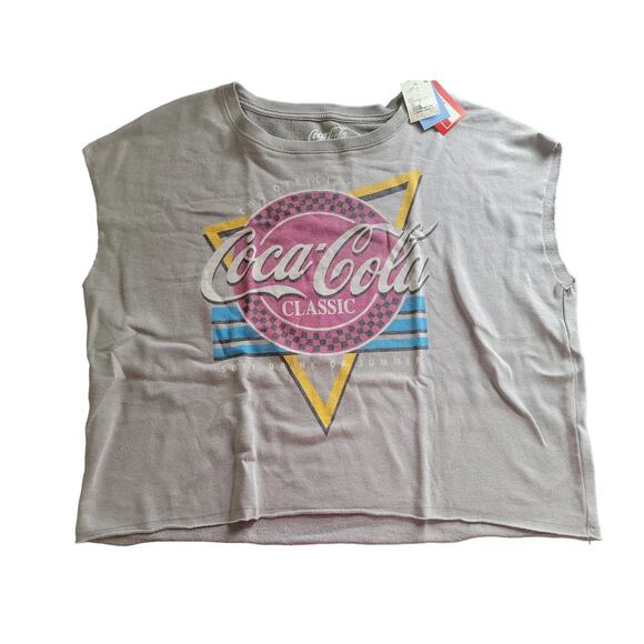 Nwt Coca Cola Gray Small Sleeveless Shirt - Picture 1 of 3